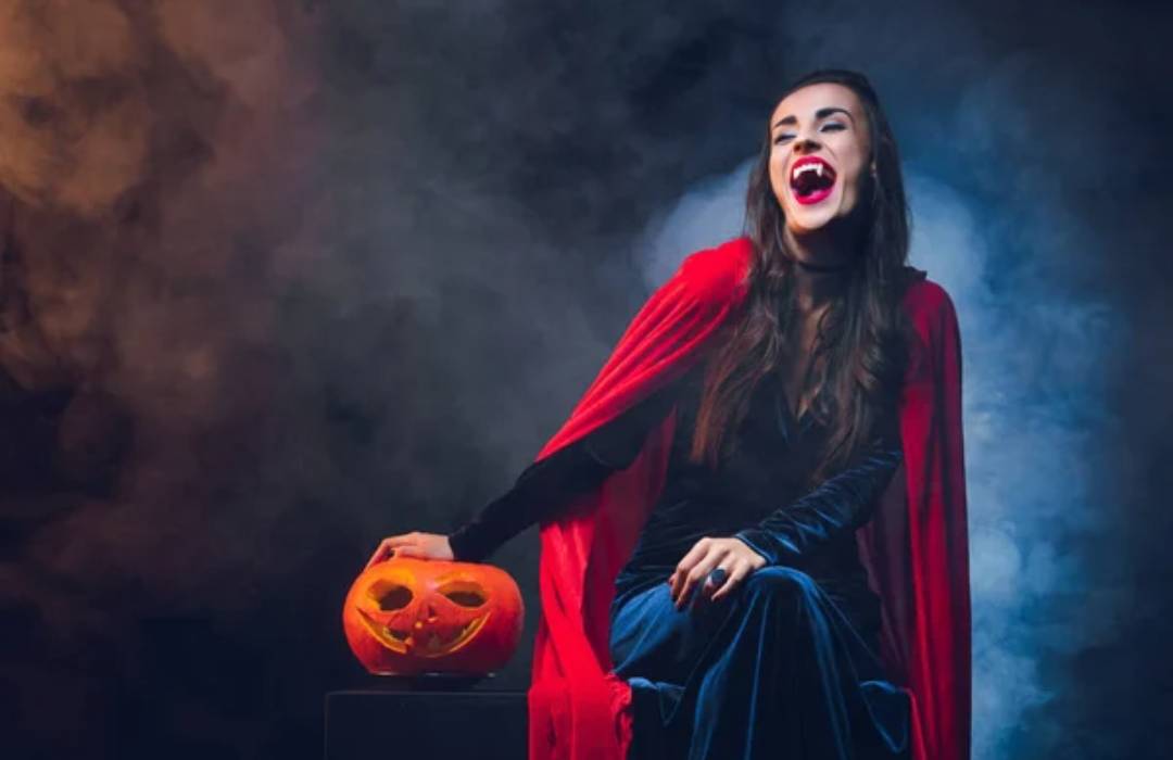 Spooky halloween witch