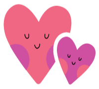 Two Hearts Cute Sticker