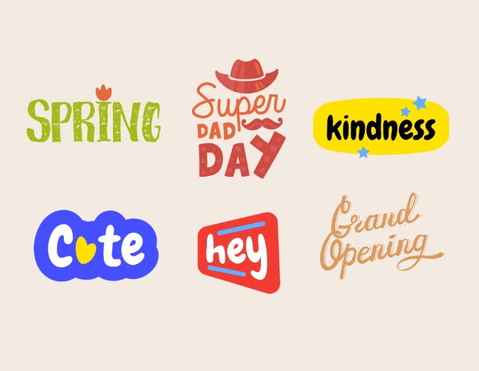 Typography decorative text