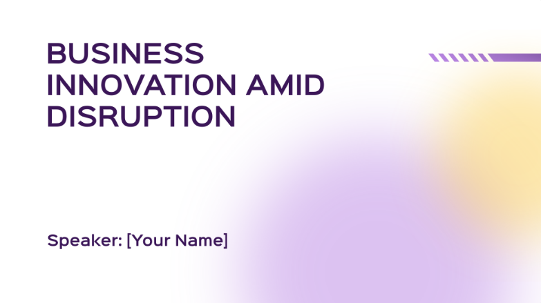 White and purple pastel gradient business report presentation