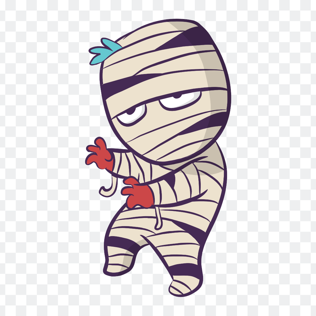 White and simple cartoon ghost png