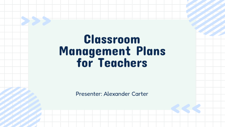 White blue minimal style classroom management plans for teachers