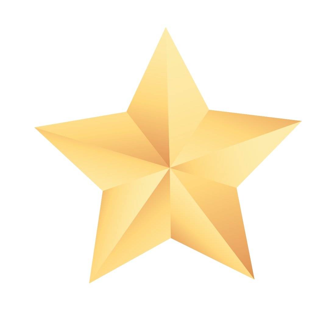 Yellow Christmas star clipart