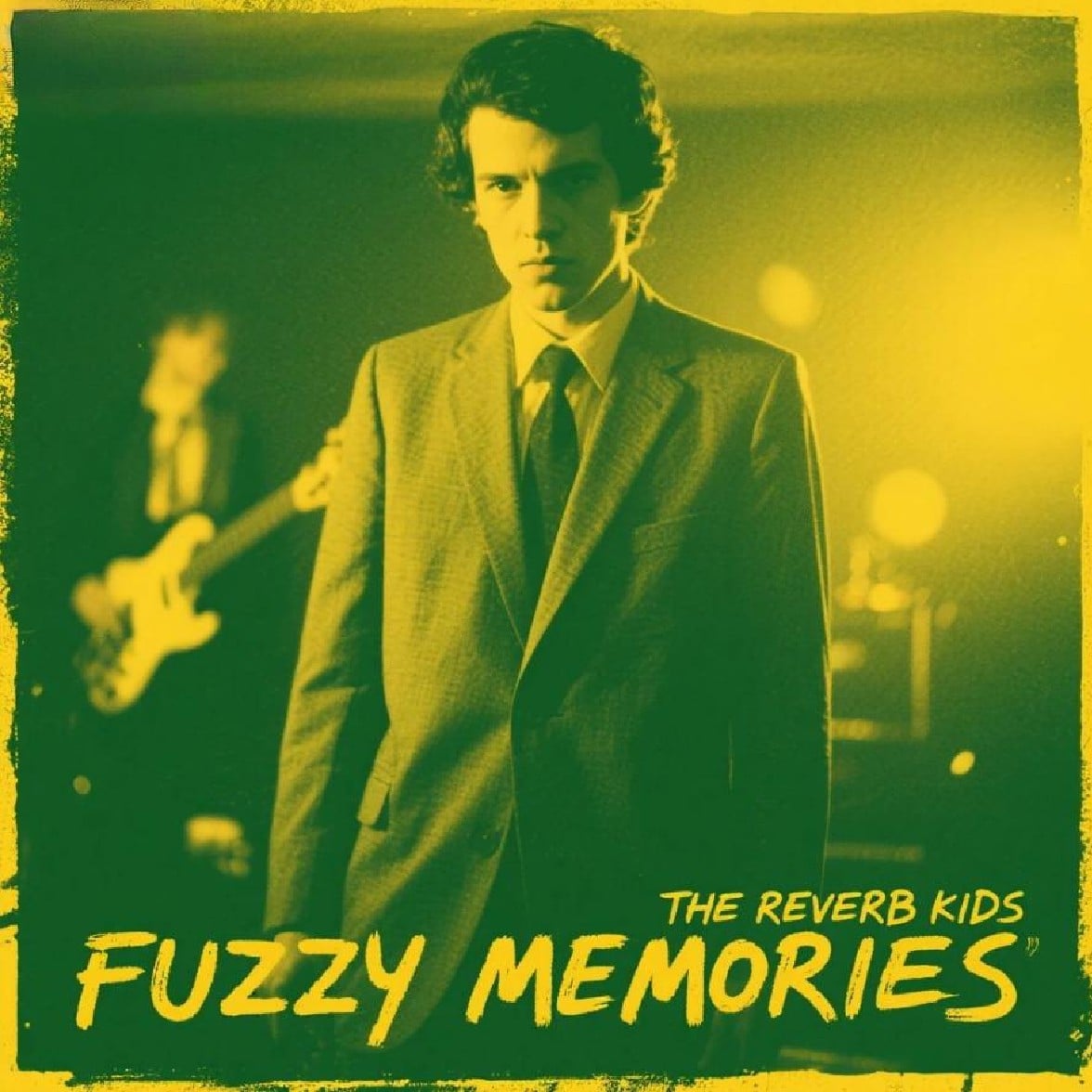 1960s garage rock album cover showing FUZZY MEMORIES by THE REVERB KIDS