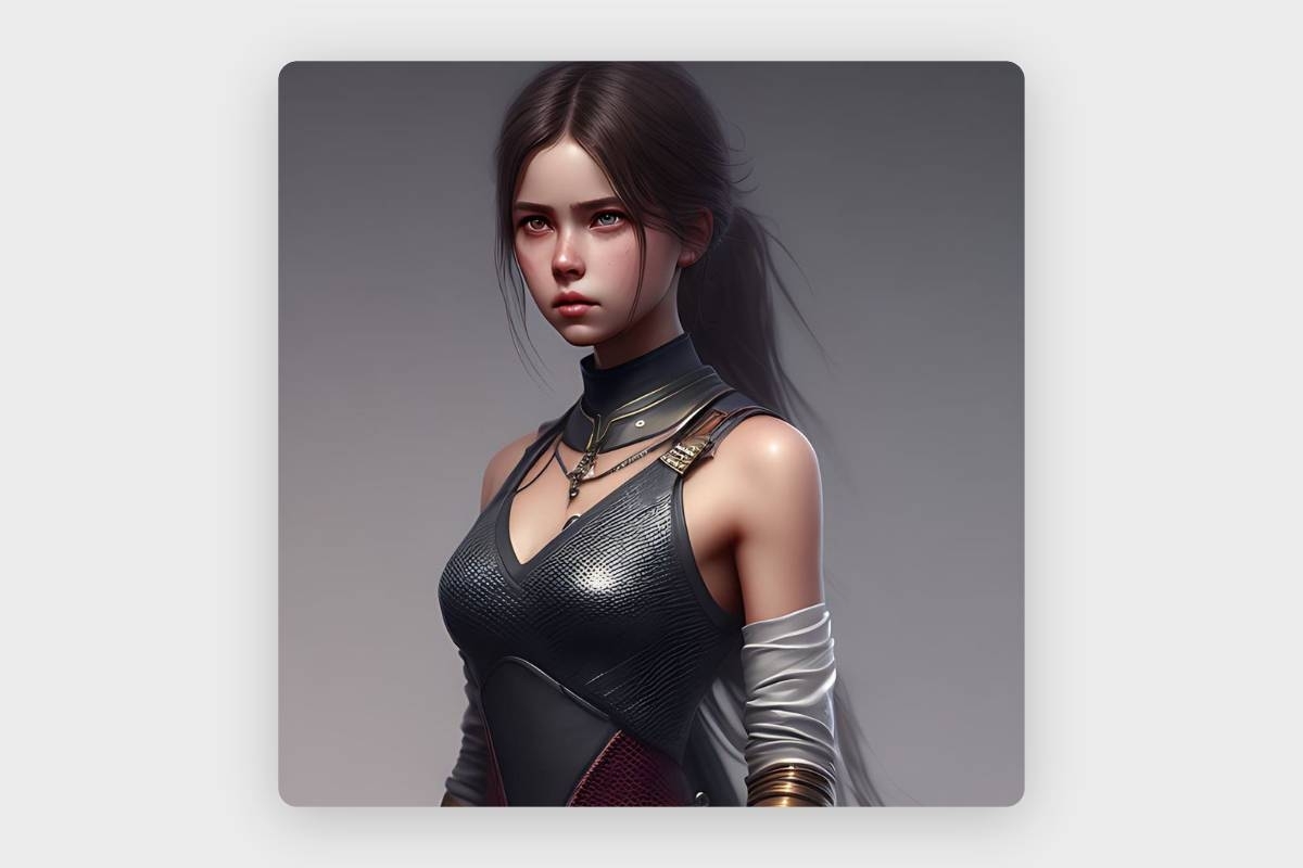 Personnage 3d animé féminine du générateur de personnage AI de Fotor