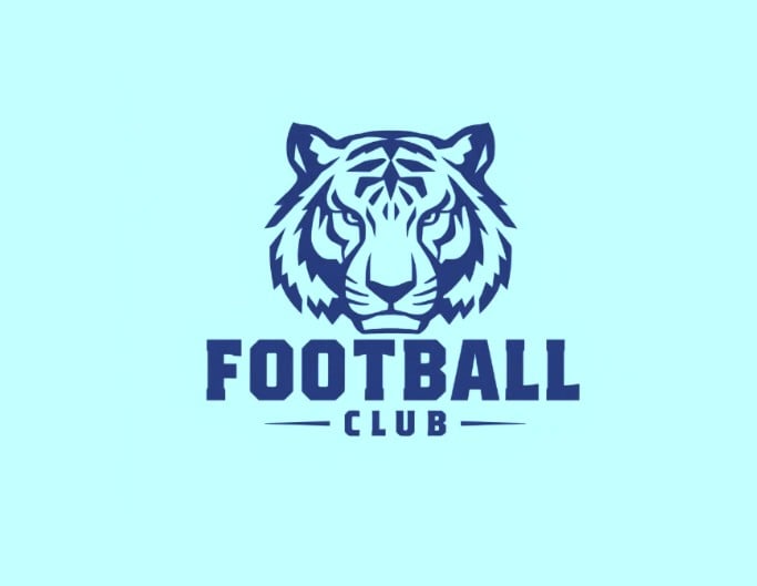 une mascotte de club de football avec un tigre féroce