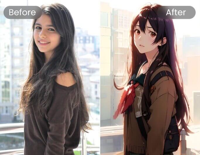 AI anime filter