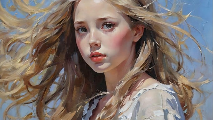 AI art girl created by fotor ai girl generator