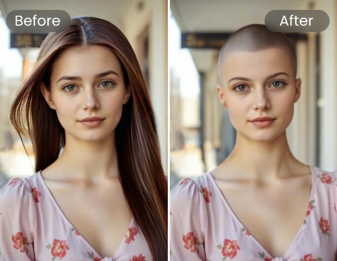 AI buzzcut filter