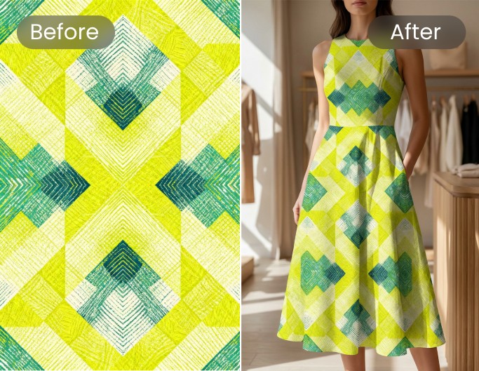 AI clothing design print effect