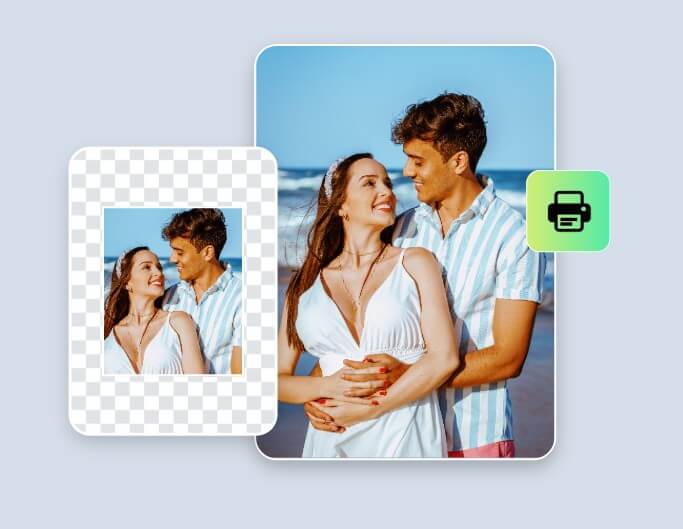 AI expand images for printing