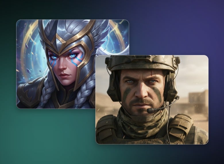 AI face generator for game character creation