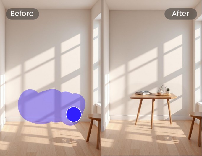 AI fill in the blank image by adding a new table