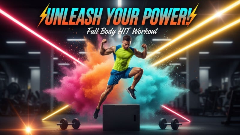 AI fitness video thumbnail generation example for