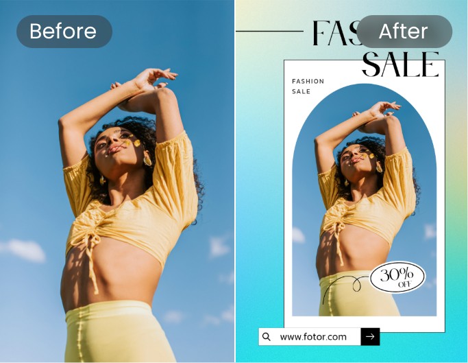 AI promotional poster design effect