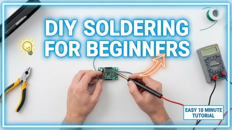 AI tutorial thumbnail generation example for diy soldering
