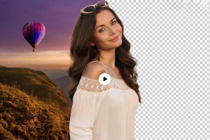 AI video background remover preview