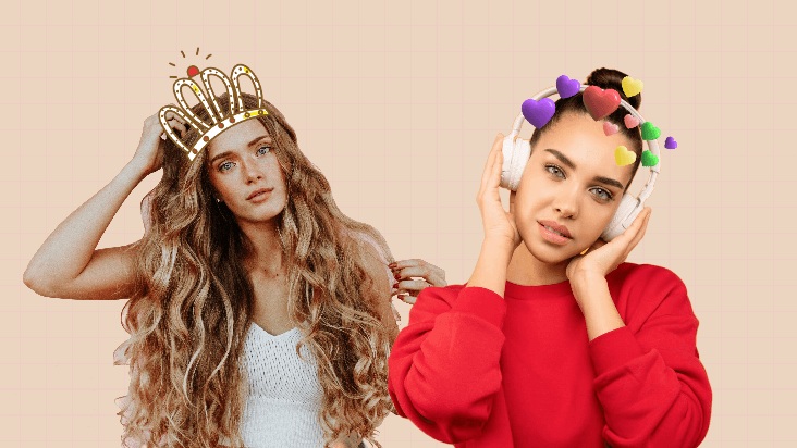 Add crown sticker to photos using Fotor