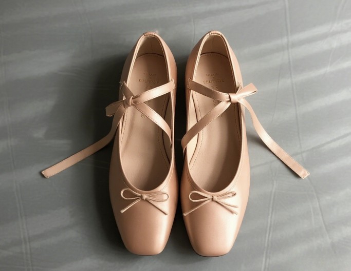 An image of the pink ballerina flats