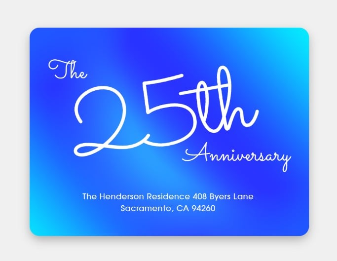 Anniversary card design