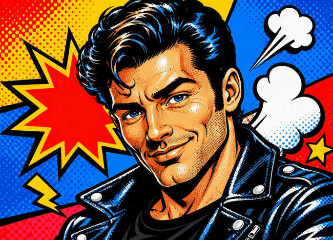 Artistic caricature character of a man