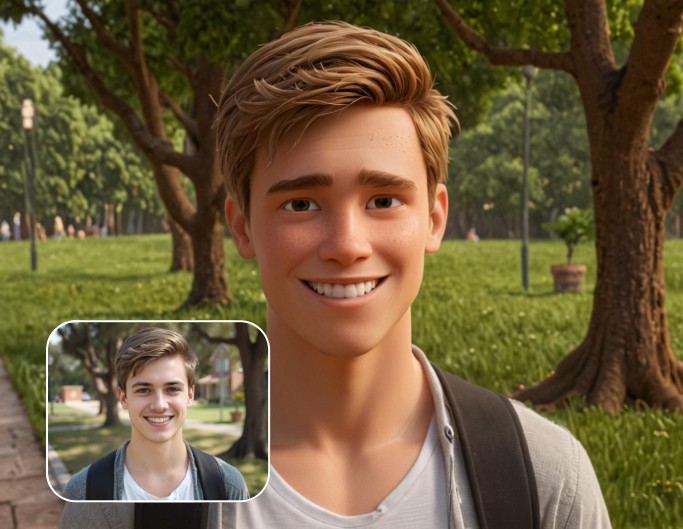 Bild in Comic umwandeln Traumwelt Stil