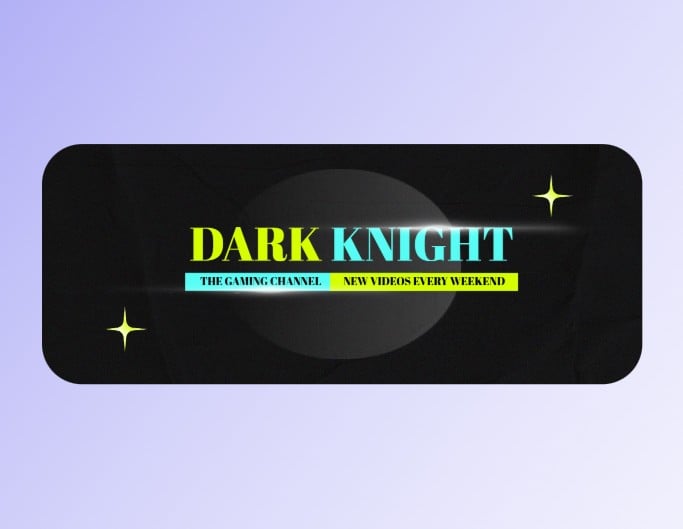 Black Twitch banner with yellow and green fonts