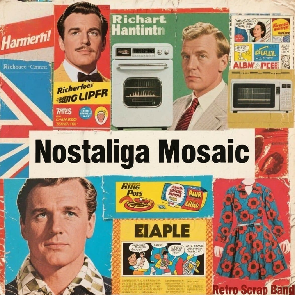 British pop art collage album cover in Richard Hamilton style