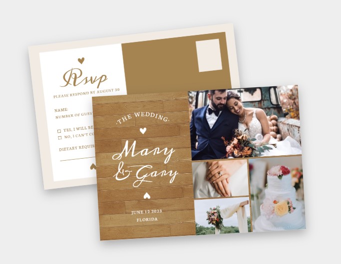 Carte postale collage photos