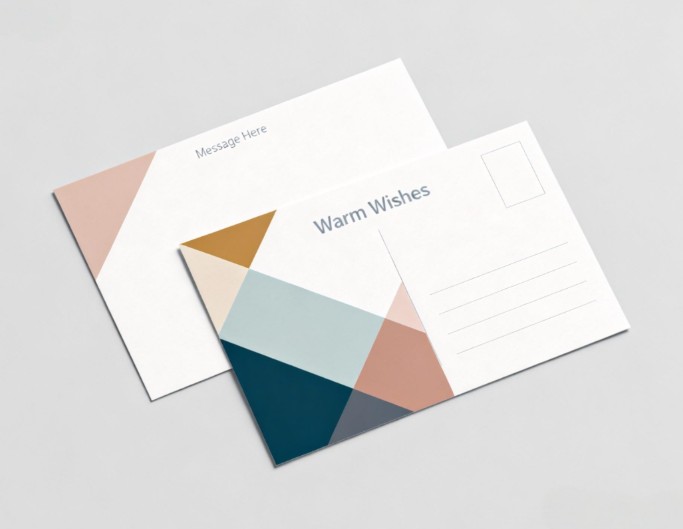 Carte postale minimaliste