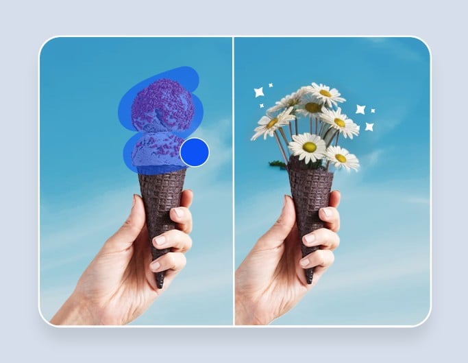 change any element in your photos with text prompts using ai inpainting