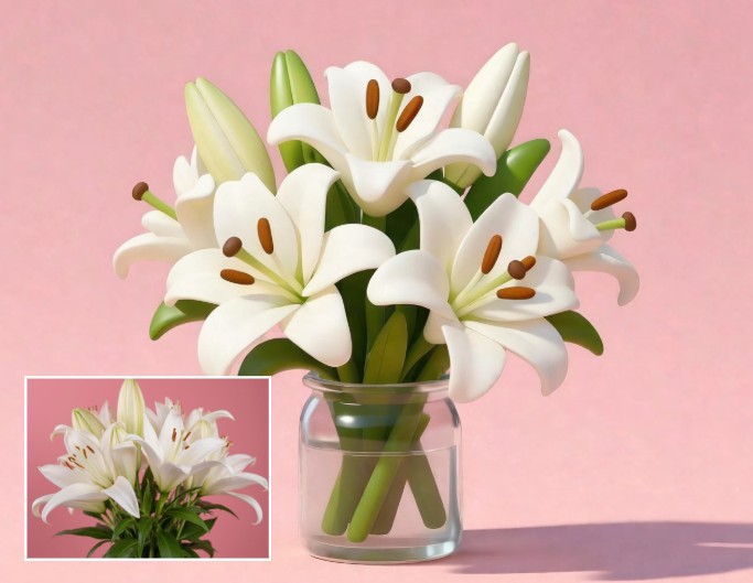 Convert a picture of a lily to an emoji