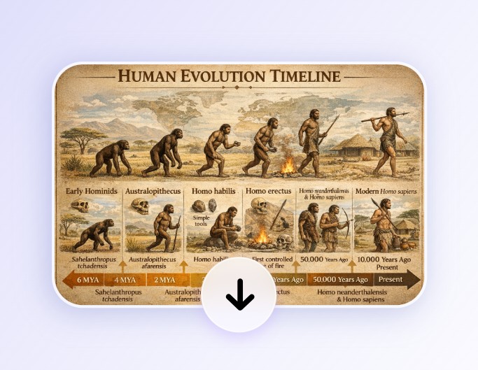 Download an AI generated timeline image to your devices