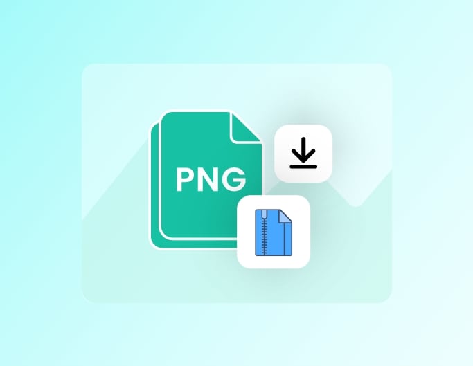 Download converted PNG files in bulk as a zip
