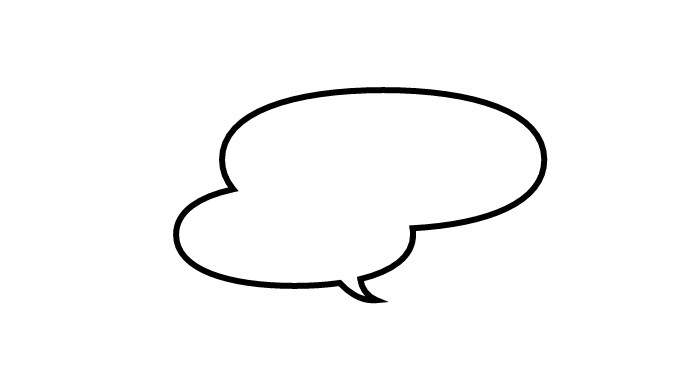 Example of extended text bubble on Fotor speech bubble generator