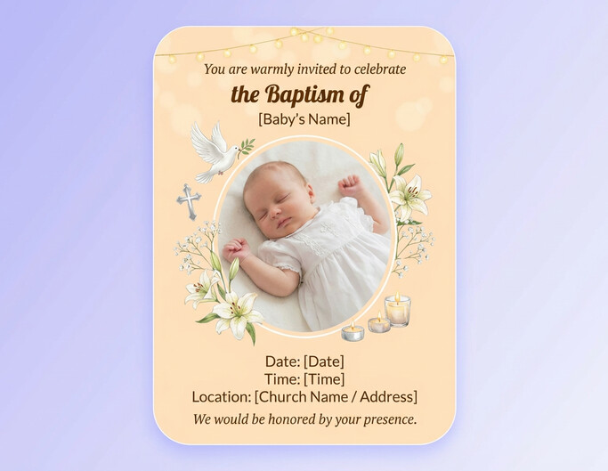 Créer une carte d'invitation pour baptême gratuitement