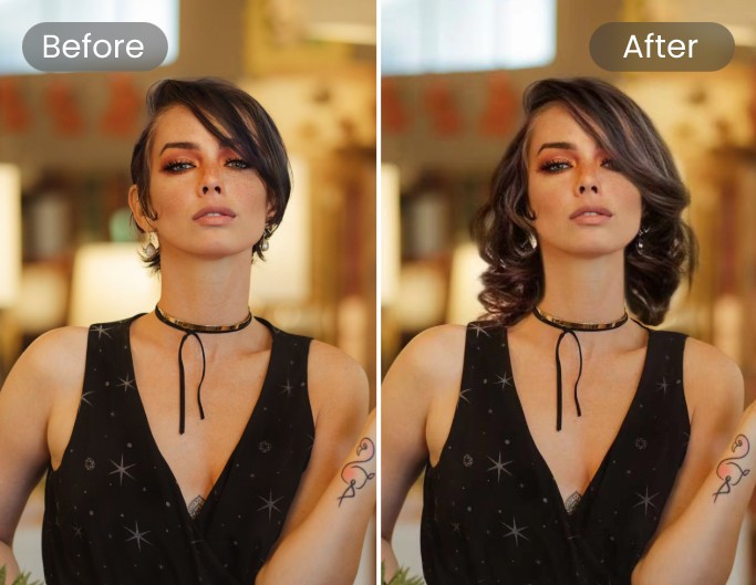 Changeur de coiffure IA de Fotor