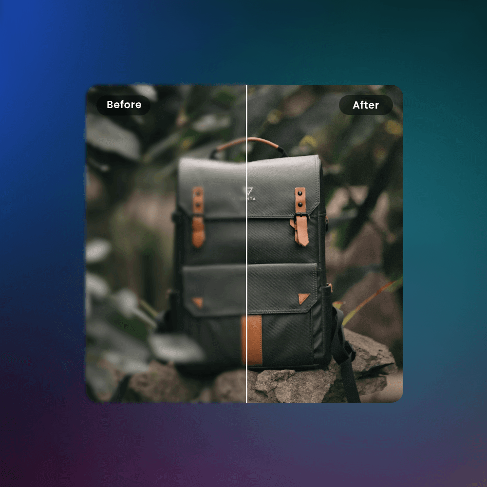 Fotor AI image unblur before and after effect