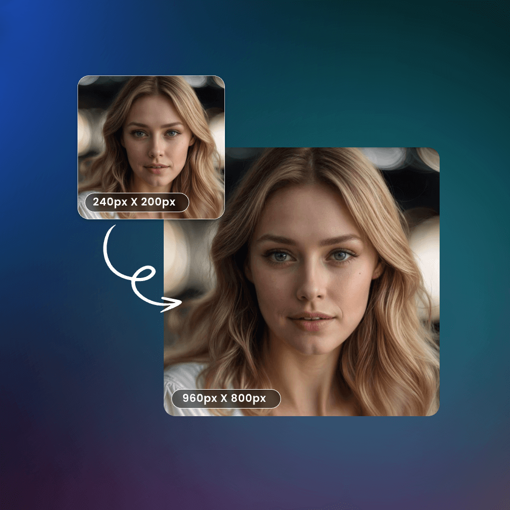 Fotor AI image upscaler before and after effect