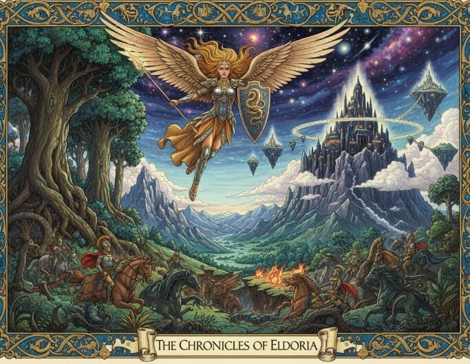 Fotor free AI book illustration generator for mythology book