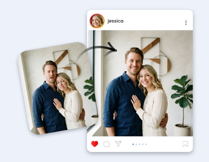 Fotor online facial expression changer for social media posts