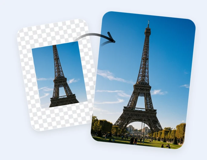 Generative AI to seamlessly complete and fill image details for a natural and realistic look