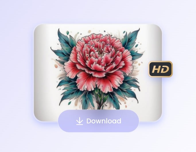 HD birth flower tattoo