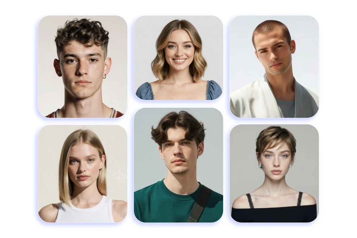 KI Frisuren aendern mit Fotor Haarschnitt Simulator