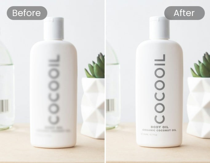 Make the text on the product clear