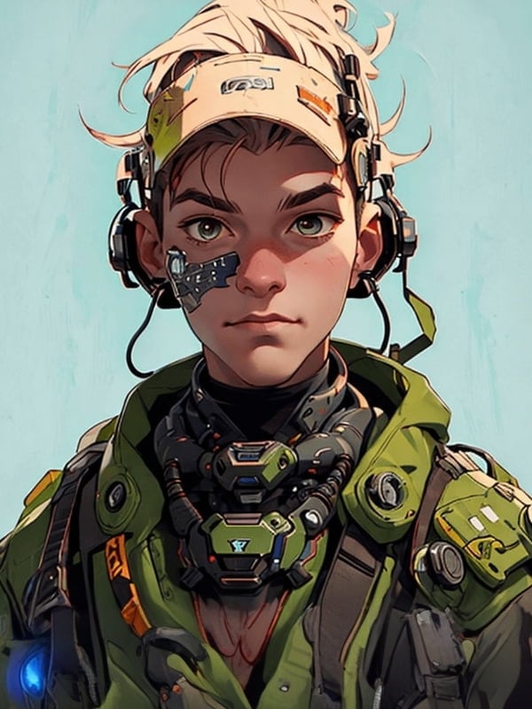 Portrait masculin style mecha