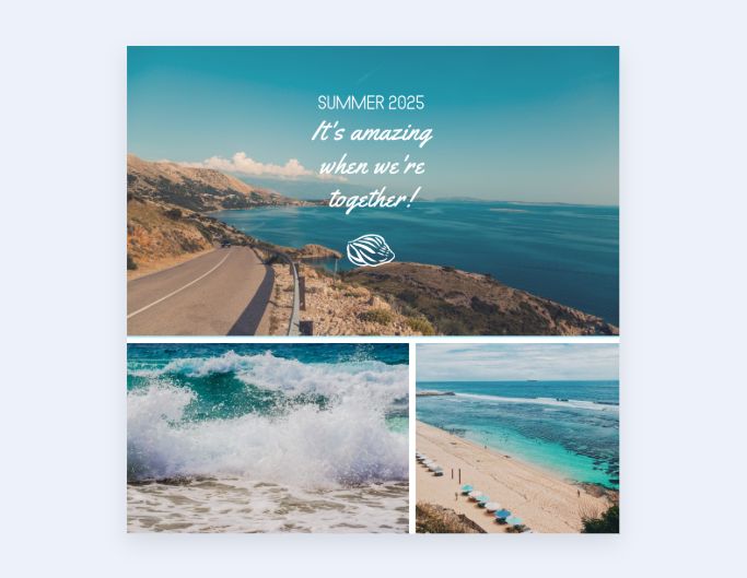 Mettre 3 photos sur une seule