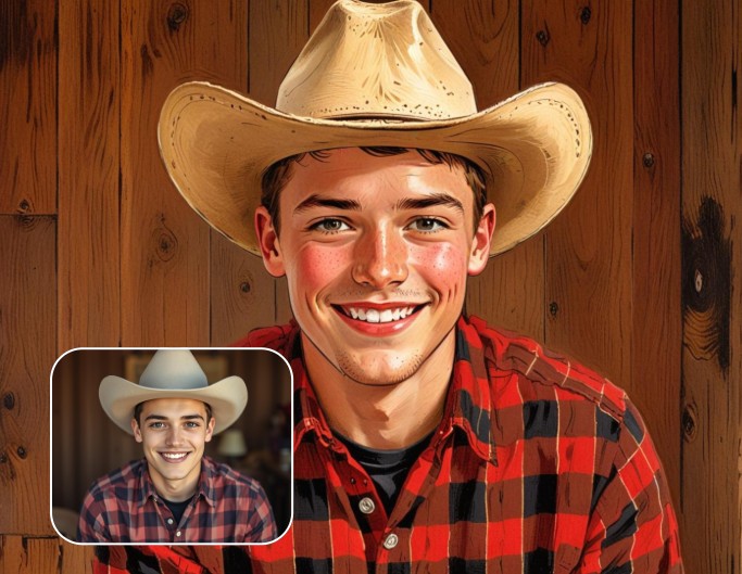 Porträt in amerikalischen Comic umwandeln