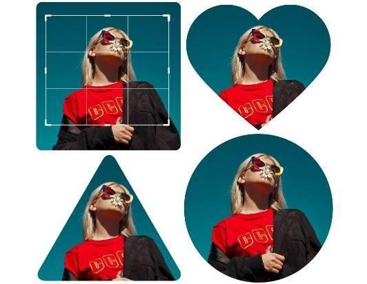 Potong Foto dengan cepat menjadi bentuk khusus secara daring memakai Fotor