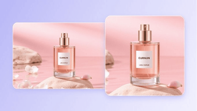 Redimensionner une image de parfum pour le commerce avec le convertisseur de taille de Fotor